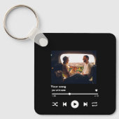 Porte-clés Code QR Chanson Personnalisé Avec Touche Personnal (Recto)