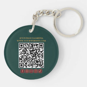Porte-clés Code QR de l'entreprise personnalisé avec logo de 