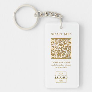 Porte-clés Code QR de logo d'entreprise personnalisé moderne