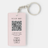 Porte-clés Code QR de logo d'entreprise personnalisé moderne (Dos)