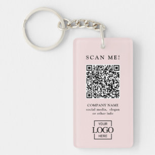 Porte-clés Code QR de logo d'entreprise personnalisé moderne