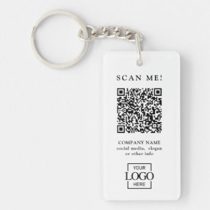 Porte-clés Code QR de logo d'entreprise personnalisé moderne