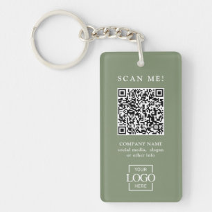 Porte-clés Code QR de logo d'entreprise personnalisé moderne