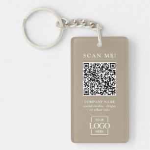 Porte-clés Code QR de logo d'entreprise personnalisé moderne