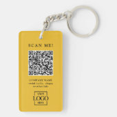 Porte-clés Code QR de logo d'entreprise personnalisé moderne (Dos)