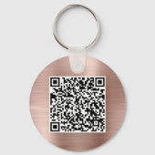 Porte-clés Code QR de logo moderne Rose Gold promotionnel (Verso)