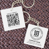 Porte-clés Code QR de logo personnalisé moderne pour la promo