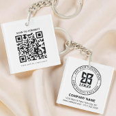 Porte-clés Code QR de logo personnalisé moderne pour la promo