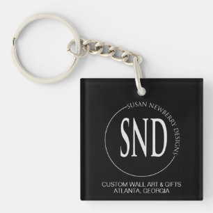Porte-clés Code QR de logo personnalisé simple pour Entrepris