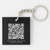 Porte-clés Code QR de logo personnalisé simple pour Entrepris (Dos)