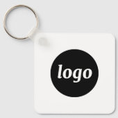 Porte-clés Code QR de logo simple Entreprise (Recto)