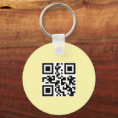 Porte-clés Code QR de logo simple Entreprise jaune clair (Verso)