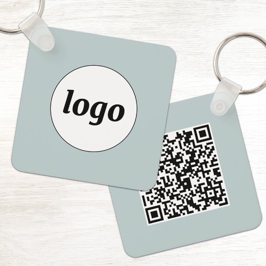 Porte-clés Code QR de logo simple pour les entreprises