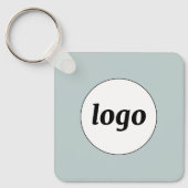 Porte-clés Code QR de logo simple pour les entreprises (Recto)