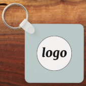 Porte-clés Code QR de logo simple pour les entreprises (Recto)