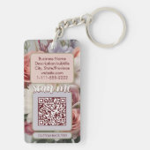 Porte-clés Code QR double pour les fleurs coupées d'entrepris (Dos)