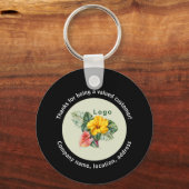 Porte-clés Code QR du logo de l'entreprise Bague de clé (Recto)