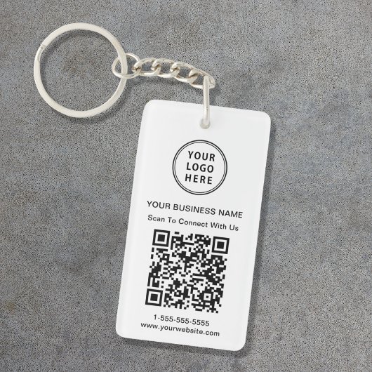 Porte-clés Code QR du logo promotionnel