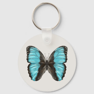 Porte-clés Code QR du papillon bleu