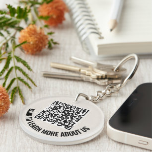 Porte-clés Code QR en acrylique personnalisé Logo rond person