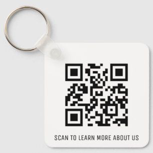 Porte-clés code QR en aluminium pour logo carré d'