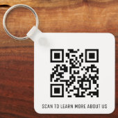 Porte-clés code QR en aluminium pour logo carré d' (Recto)