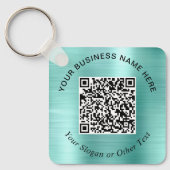 Porte-clés Code QR Entreprise Promotionnel Vert Menthe Sarcel (Recto)