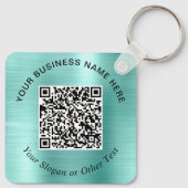 Porte-clés Code QR Entreprise Promotionnel Vert Menthe Sarcel (Dos)