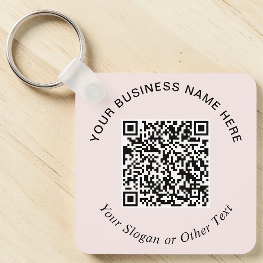 Porte-clés Code QR Entreprise Rose Promotionnel