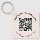 Porte-clés Code QR Entreprise Rose Promotionnel (Recto)