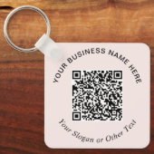 Porte-clés Code QR Entreprise Rose Promotionnel (Recto)