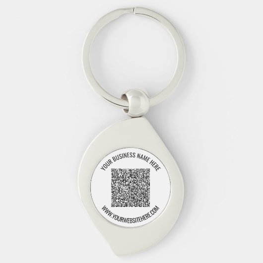 Porte-clés Code QR et texte personnalisé professionnel person (Devant)