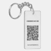 Porte-clés Code QR et texte personnalisé professionnel person (Devant gauche)