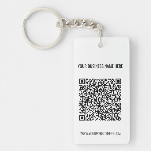 Porte-clés Code QR et texte personnalisé professionnel person (Devant)