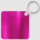 Porte-clés Code QR feuille rose chaud (Dos)