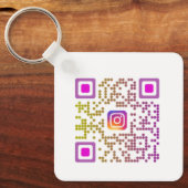 Porte-clés Code QR Instagram personnalisé (Recto)