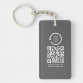 Porte-clés Code QR Logo d'entreprise professionnel moderne si (Devant)