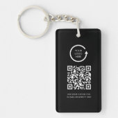 Porte-clés Code QR Logo d'entreprise Professionnel Simple Noi (Devant)