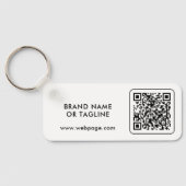 Porte-clés Code QR Logo Personnalisé Marque (Verso)