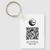 Porte-clés Code QR Logo Professionnel d'entreprise (Recto)