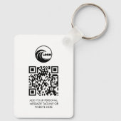 Porte-clés Code QR Logo Professionnel d'entreprise (Verso)