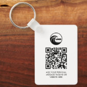 Porte-clés Code QR Logo Professionnel d'entreprise (Recto)