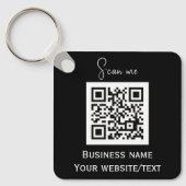 Porte-clés Code QR Logo professionnel Noir professionnel (Recto)
