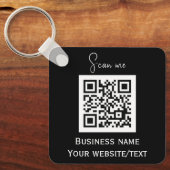 Porte-clés Code QR Logo professionnel Noir professionnel (Recto)