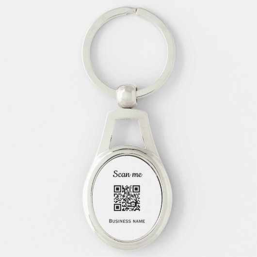 Porte-clés Code QR Logo professionnel Noir professionnel (Devant)