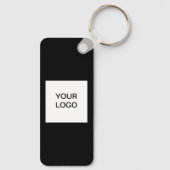 Porte-clés Code QR Logo professionnel Noir professionnel (Verso)