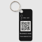 Porte-clés Code QR Logo professionnel Noir professionnel (Recto)