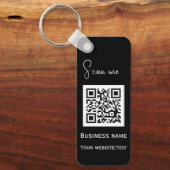 Porte-clés Code QR Logo professionnel Noir professionnel (Recto)