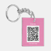 Porte-clés Code QR - Logo Professionnel Professionnel Personn (Devant gauche)
