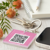 Porte-clés Code QR - Logo Professionnel Professionnel Personn (Devant Droit)